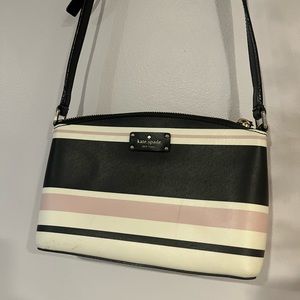 Kate Spade Cross Body Bag: pink, black, white